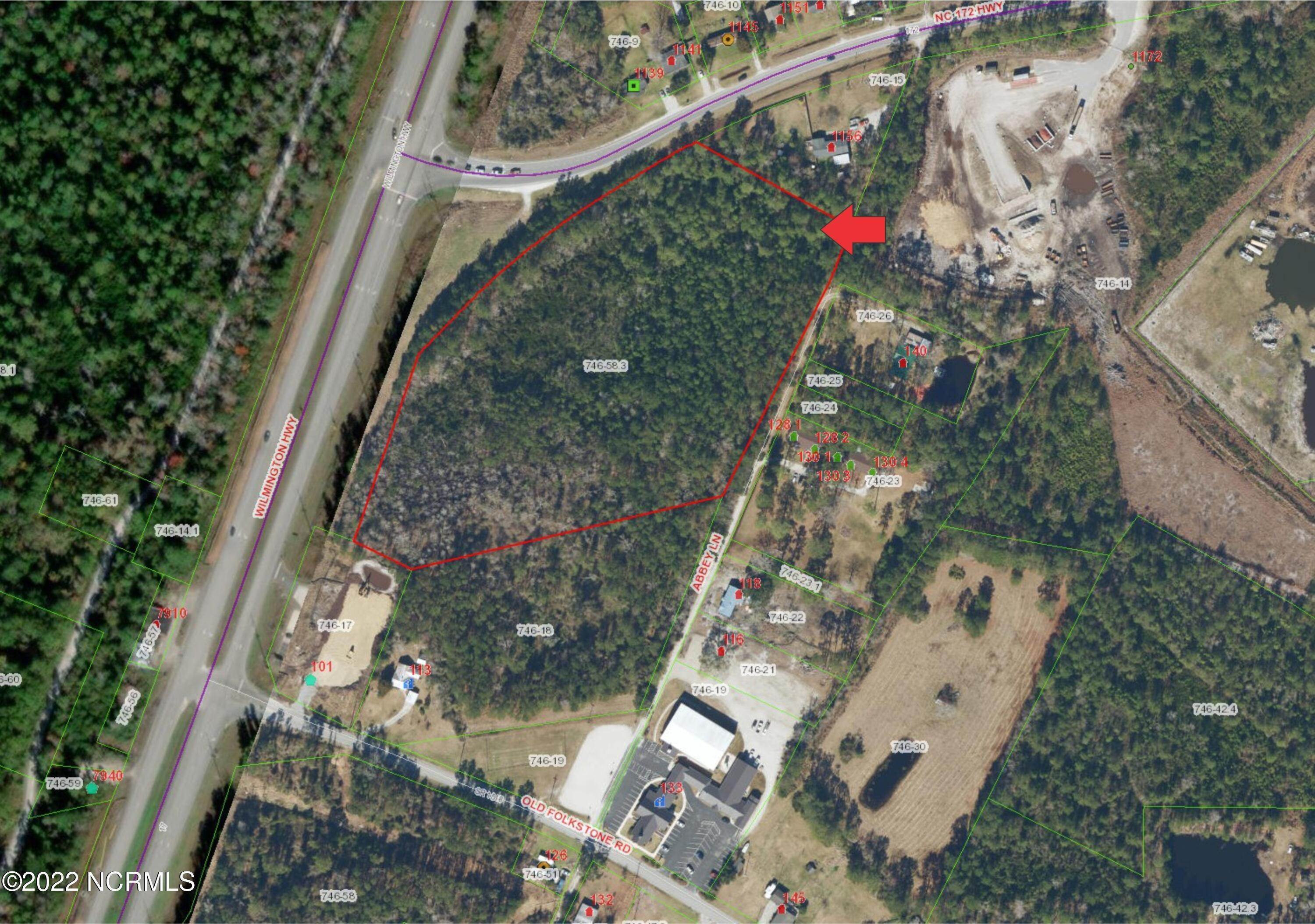 Land for Sale at 9.75 Acres Wilmington Hwy Highway Holly Ridge, North Carolina 28445 United States