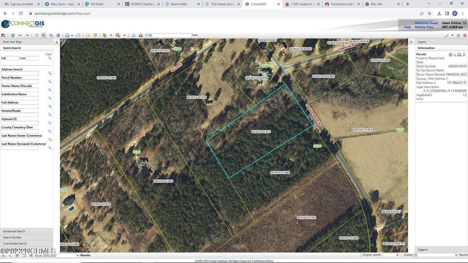 Land for Sale at Tbd Sneads Grove Road Laurel Hill, North Carolina 28351 United States